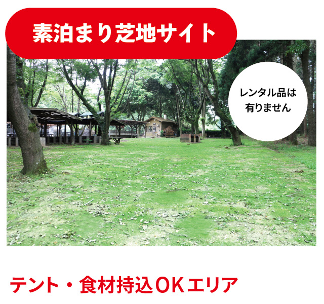素泊まり芝地サイト