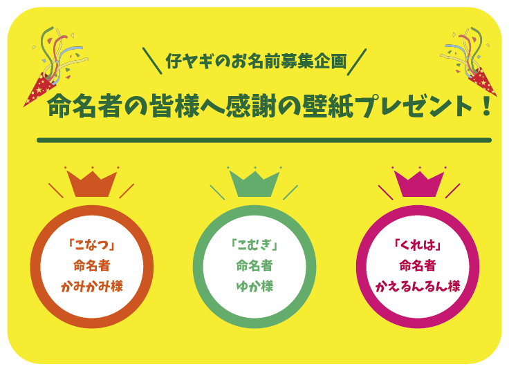 仔ヤギの命名者の方へ オリジナル壁紙 をプレゼント こもれび森のイバライド 茨城県